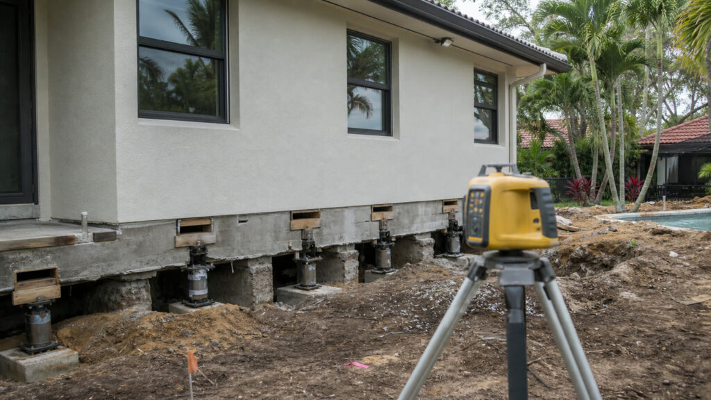 House Leveling in Naples: What the Process Can and Cannot Do — realistic foundation service scene in Naples, Florida