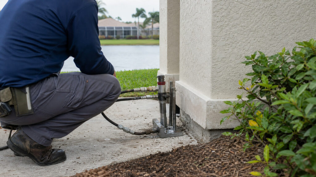 Injection Piers in Naples: Questions to Ask Before Installation — realistic foundation service scene in Naples, Florida