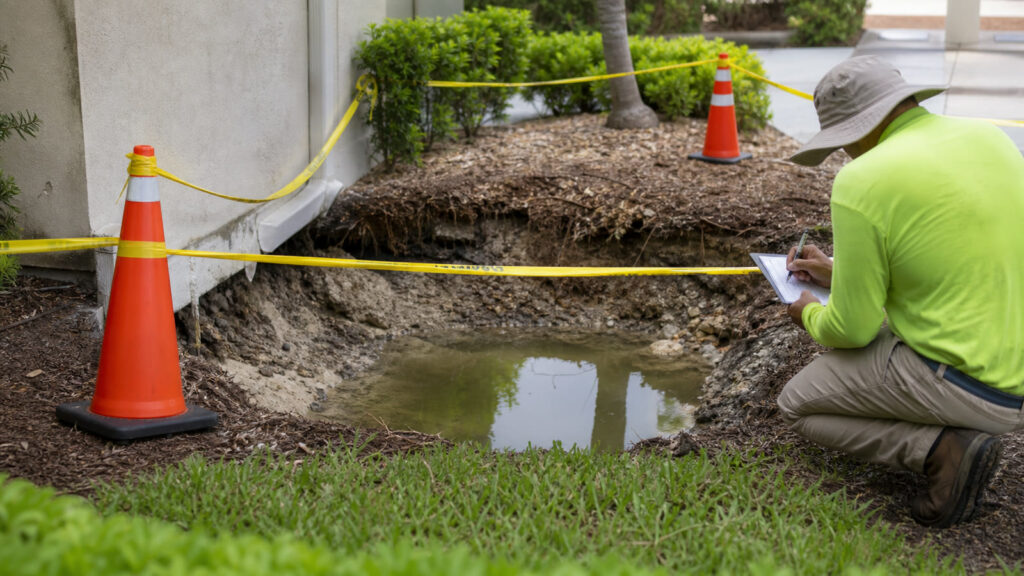 Sinkhole Warning Signs and Remediation Planning in Naples — realistic foundation service scene in Naples, Florida