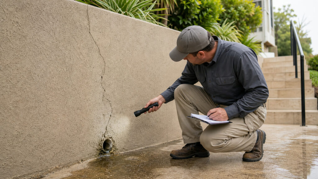 Retaining Wall Cracks in Naples: Drainage or Structural Problem? — realistic foundation service scene in Naples, Florida