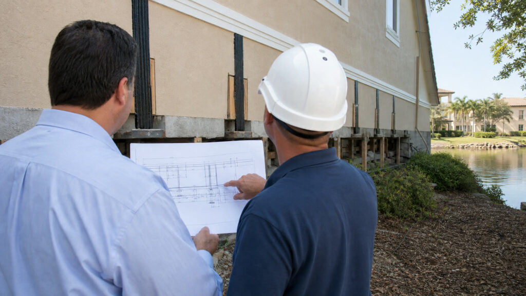 Commercial Foundation Repair Planning in Naples 1 Commercial Foundation Repair Planning in Naples — realistic foundation service scene in Naples, Florida