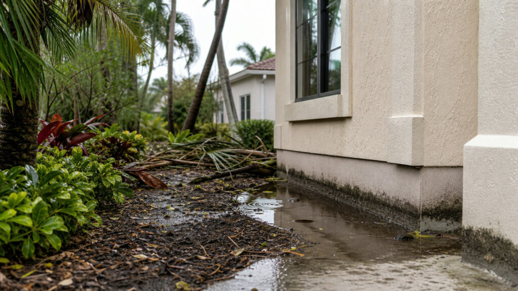 After a Tropical Storm: Naples Foundation and Drainage Checklist 8 After a Tropical Storm: Naples Foundation and Drainage Checklist — realistic foundation service scene in Naples, Florida